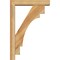 Ekena Millwork Merced Block Rough Sawn Bracket w/ Offset Brace, Western Red Cedar, 4"W x 16"D x 24"H BKT0402X16X24MRC05RWR - alternate 3